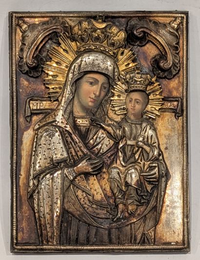Icône présentant la Vierge de Smolensk, la...