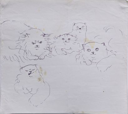 Attribué à Leonor FINI (1907-1996) : Ensemble...