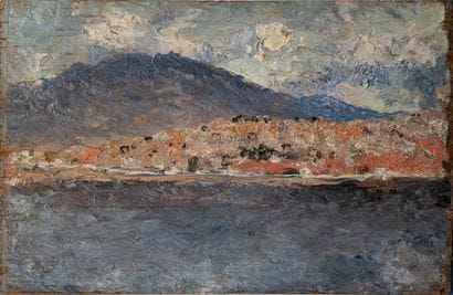Ecole FRANCAISE du XXe siècle : VUE DE PERPIGNAN....