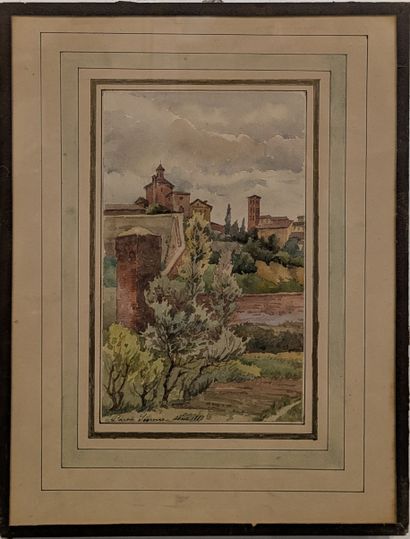 Ecole FRANCAISE du XIXe siècle : LES REMPARTS...