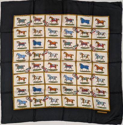 HERMES Paris - Jacques EUDEL. Printed silk...
