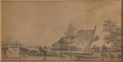 Ecole du NORD du XVIIIe siècle : PAYSAGE...