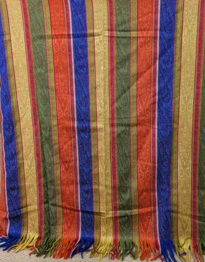 Three small shawls in wool or cashmere. 96...
