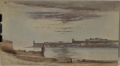 Ensemble d'aquarelles : - G.P. GREEN. Vue...