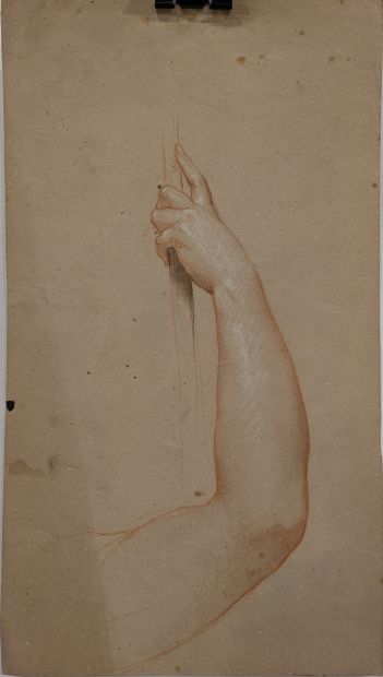 Félix BARRIAS (1822-1907) : ETUDE DE BRAS....