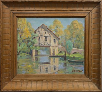 Joseph CONSTANT (1892-1969) : MAISON AU-DESSUS...