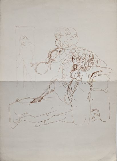 Attribué à Leonor FINI (1907-1996). Ensemble...