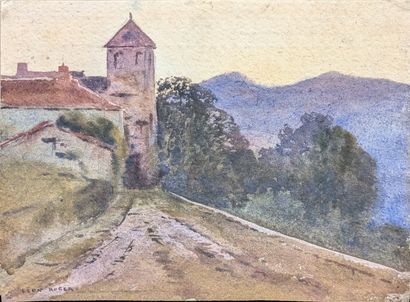 Ecole du début du XXe siècle : PAYSAGE DE...