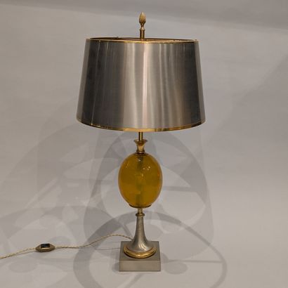 MAISON CHARLES Paris. Egg. Lamp in brushed...