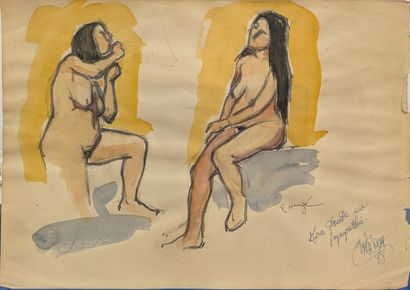Edmond HEUZE (1884-1967) : ETUDES DE NU....