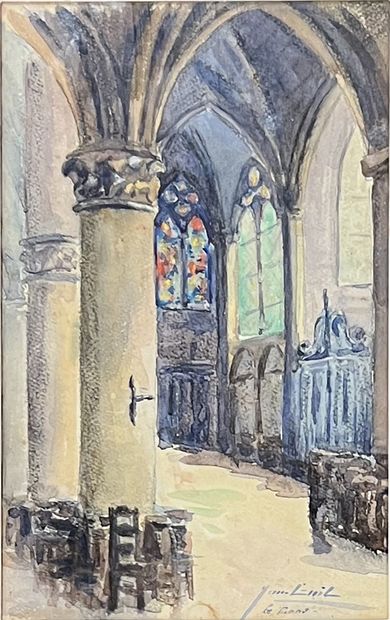Jean EMIL*** : INTERIEUR DE LA CATHEDRALE...