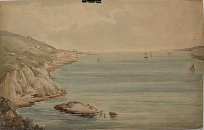 Ensemble d'aquarelles : - G.P. GREEN. Vue...