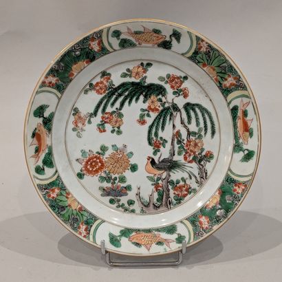 China, 18th century. Round porcelain plate...
