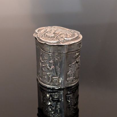Boîte à priser en argent (925), les côtés...