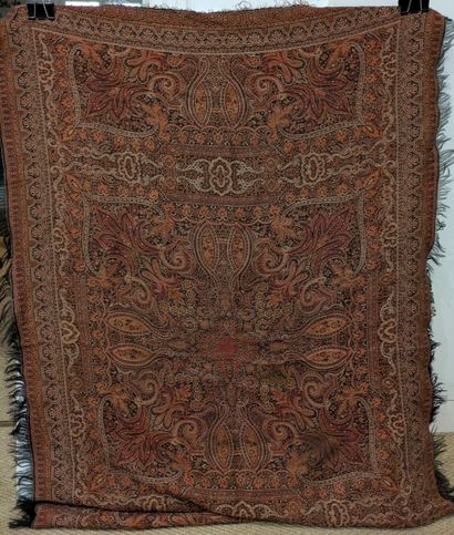 Three small shawls in wool or cashmere. 96...