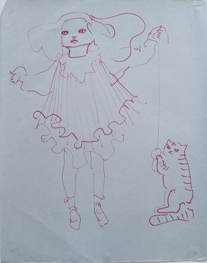 Attribué à Leonor FINI (1907-1996) : Ensemble...