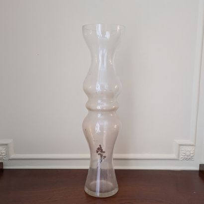 Grand vase balustre en cristal, à multiples...