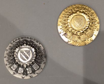 France. Deux médailles du département des...