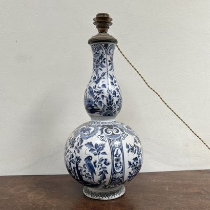*Large double gourd vase in Delft earthenware,...