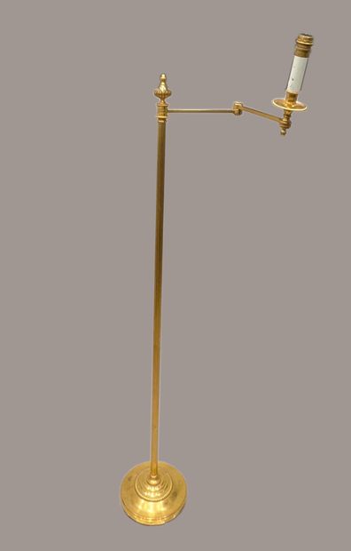 Gilded metal reading lamp with articulated...