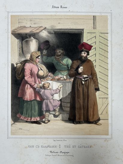 *Suite de neuf lithographies en couleur,...