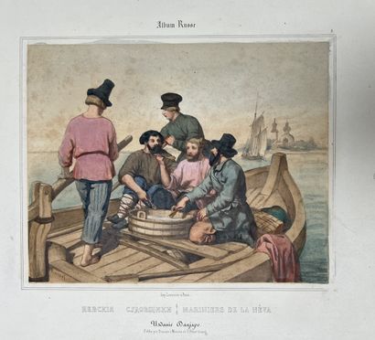 *Suite de neuf lithographies en couleur,...