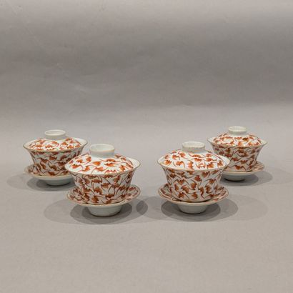 China, 20th century. Set of four porcelain...
