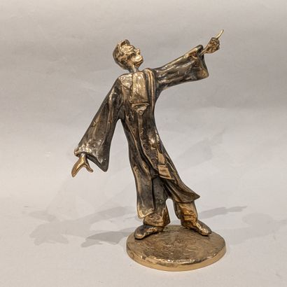 Yves LOHE (born 1947). THE LAWYER. Bronze...