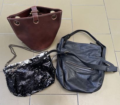 *Set of three handbags: one in brown box,...