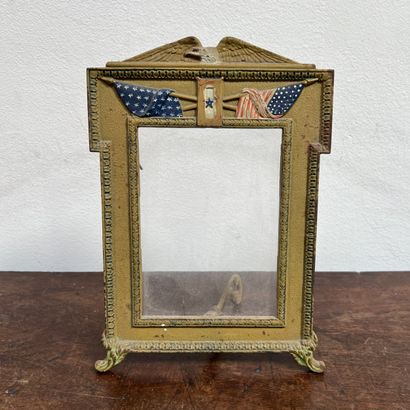 *Painted metal photograph frame, decorated...