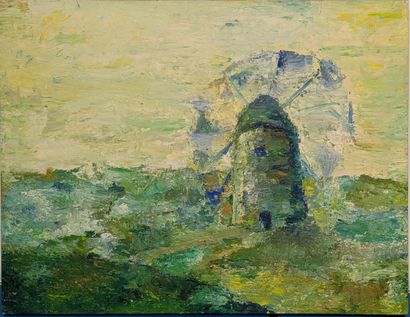 Ecole FRANCAISE du XXe siècle : PAYSAGE AU...