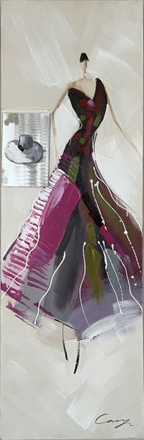 C. MARTY*** : FLEURS DANS UN VASE. Huile...