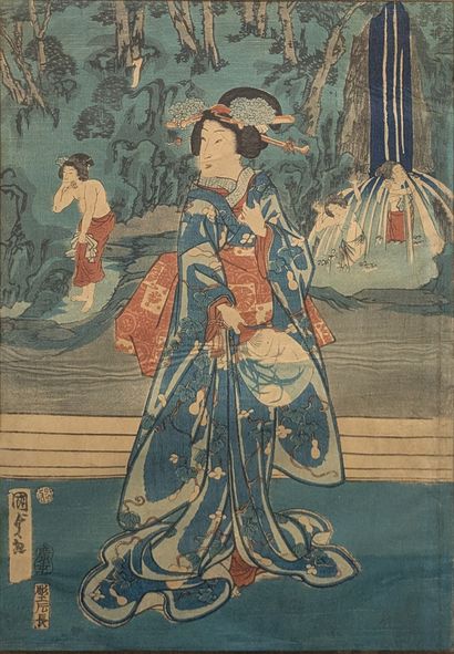 Kuniyoshi UTAGAWA (1797-1861) : Deux estampes...
