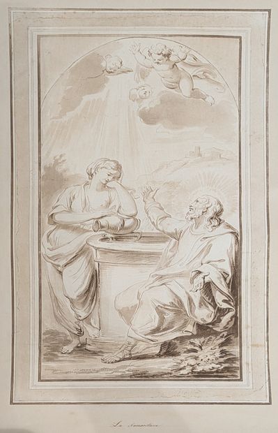 Suite de cinq gravures en noir : quatre Vues...