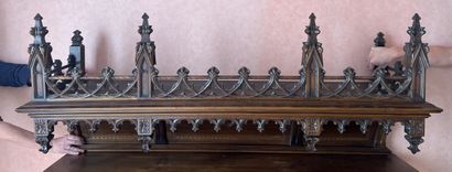 Large molded and carved walnut coat stand...