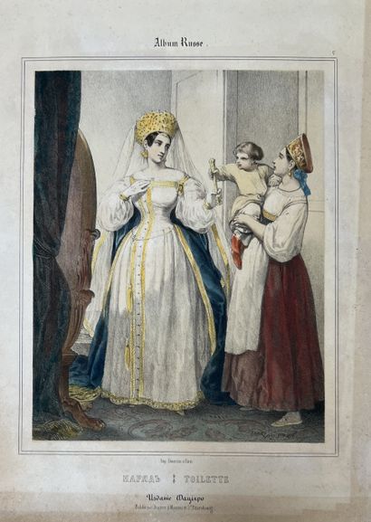 *Suite de neuf lithographies en couleur,...