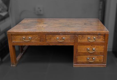 *Chine, début du XXe siècle. Table de lettré...