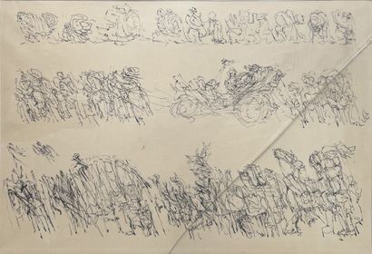 *Roger BLIN (1907-1984) : EXODE. Encre sur...