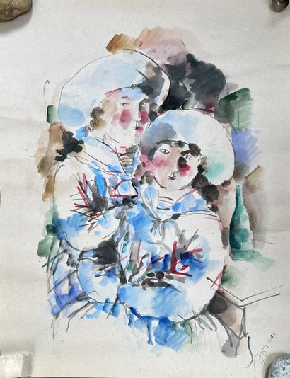 *Roustam KHAMDAMOV (né en 1944) : DEUX ENFANTS...