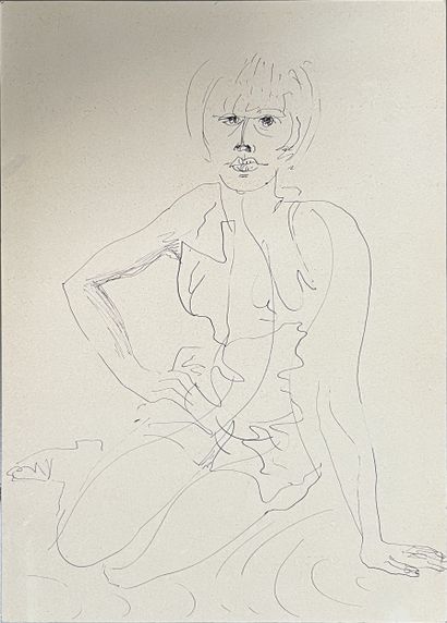 *Ecole RUSSE moderne : SANS-TITRE. Encre...