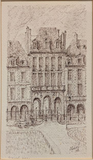 Ensemble : - P. MAISON : VUE DE RUE AU CLOCHER....