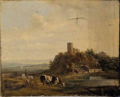 Ecole FRANCAISE du XIXe siècle : PAYSAGE...