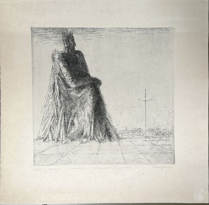 *Ecole RUSSE moderne : PAYSAGES. Deux eaux-fortes,...