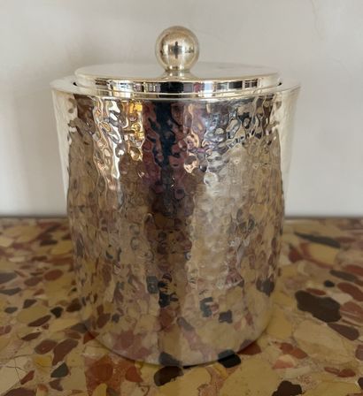 Christian DIOR. Silver-plated ice-cube pot...