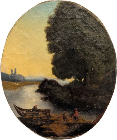 Ecole FRANCAISE du XIXe siècle : PAYSAGE...