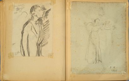 René THOMSEN (1897-1976). Fort ensemble d'études...