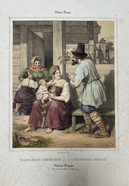 *Suite de neuf lithographies en couleur,...
