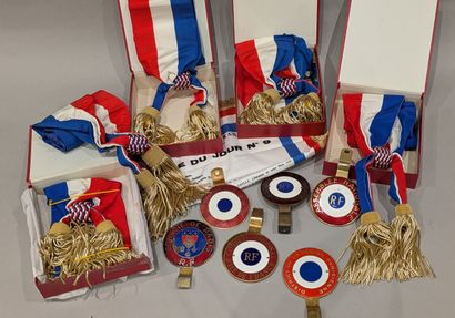 Set: - five elected officials' sashes in...
