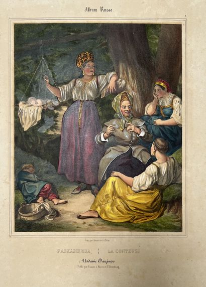 *Suite de neuf lithographies en couleur,...