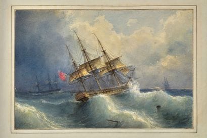 Album de voyage contenant quarante-deux dessins...